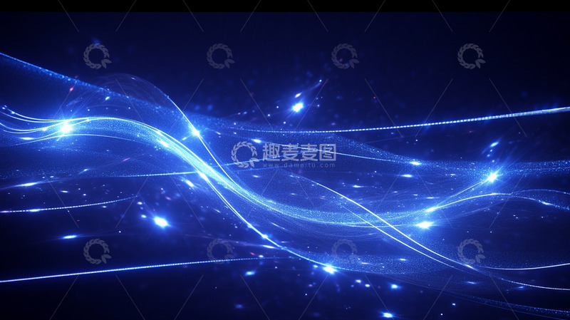 高清大图下载【趣麦麦图】蓝色光线效果背景