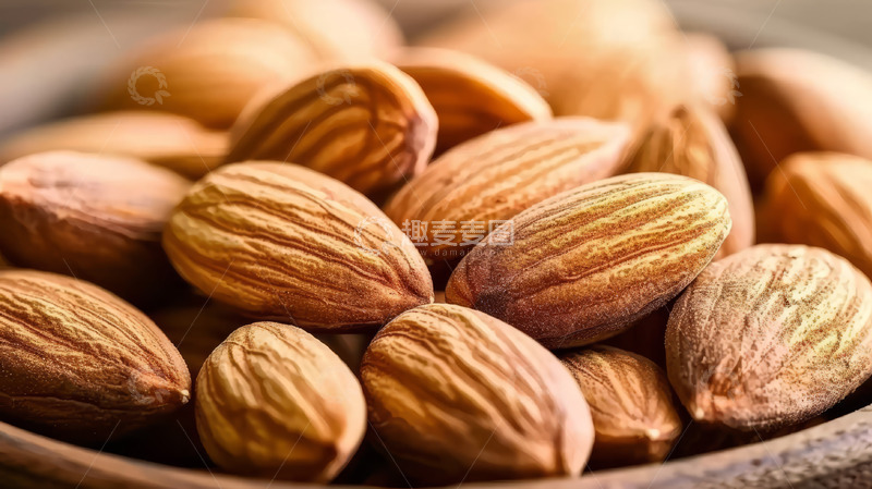 高清大图下载【趣麦麦图】杏仁特写拍摄