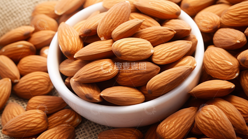 高清大图下载【趣麦麦图】特写扁桃仁杏仁
