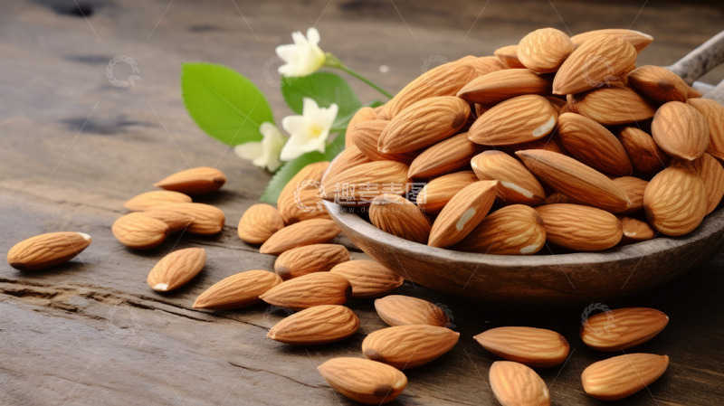 高清大图下载【趣麦麦图】杏仁巴旦木干果