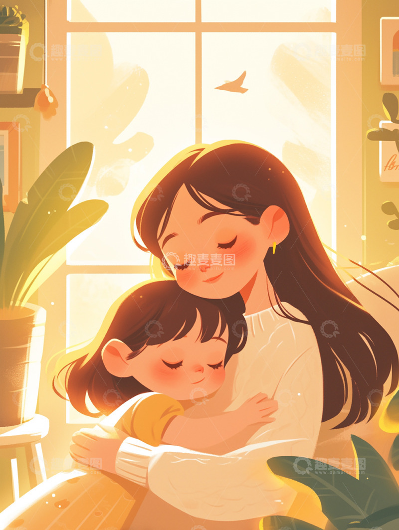 高清大图下载【趣麦麦图】母亲节卡通人物