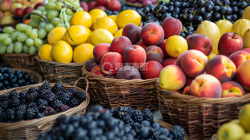 市场水果篮拍摄图