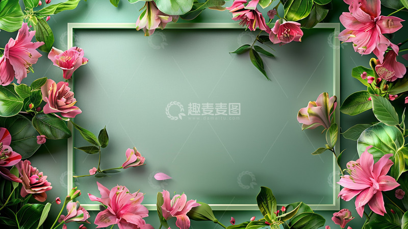 高清大图下载【趣麦麦图】母亲节相框背景