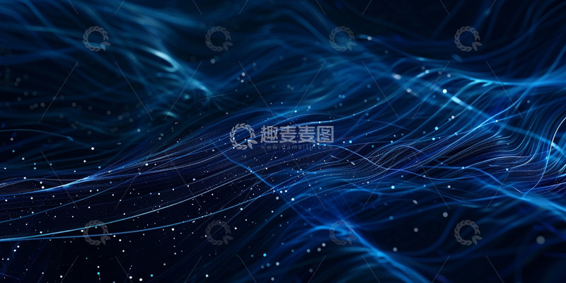 高清大图下载【趣麦麦图】蓝色科技光线
