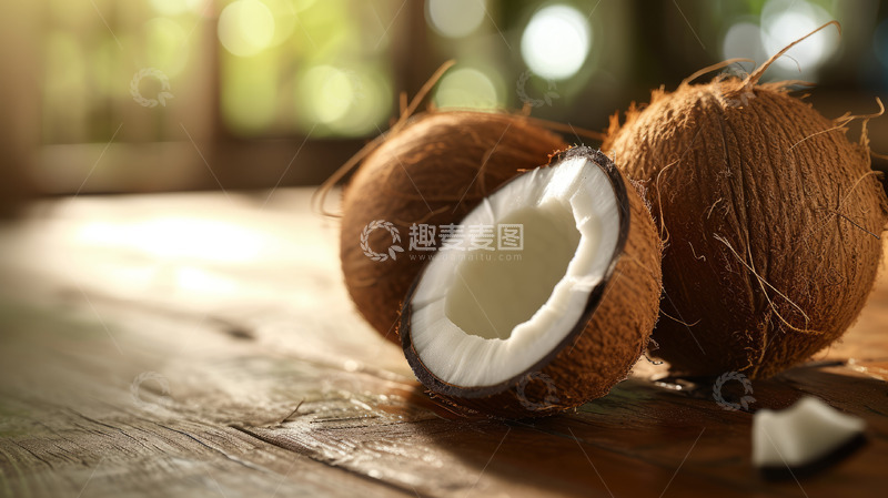 高清大图下载【趣麦麦图】椰子海报背景