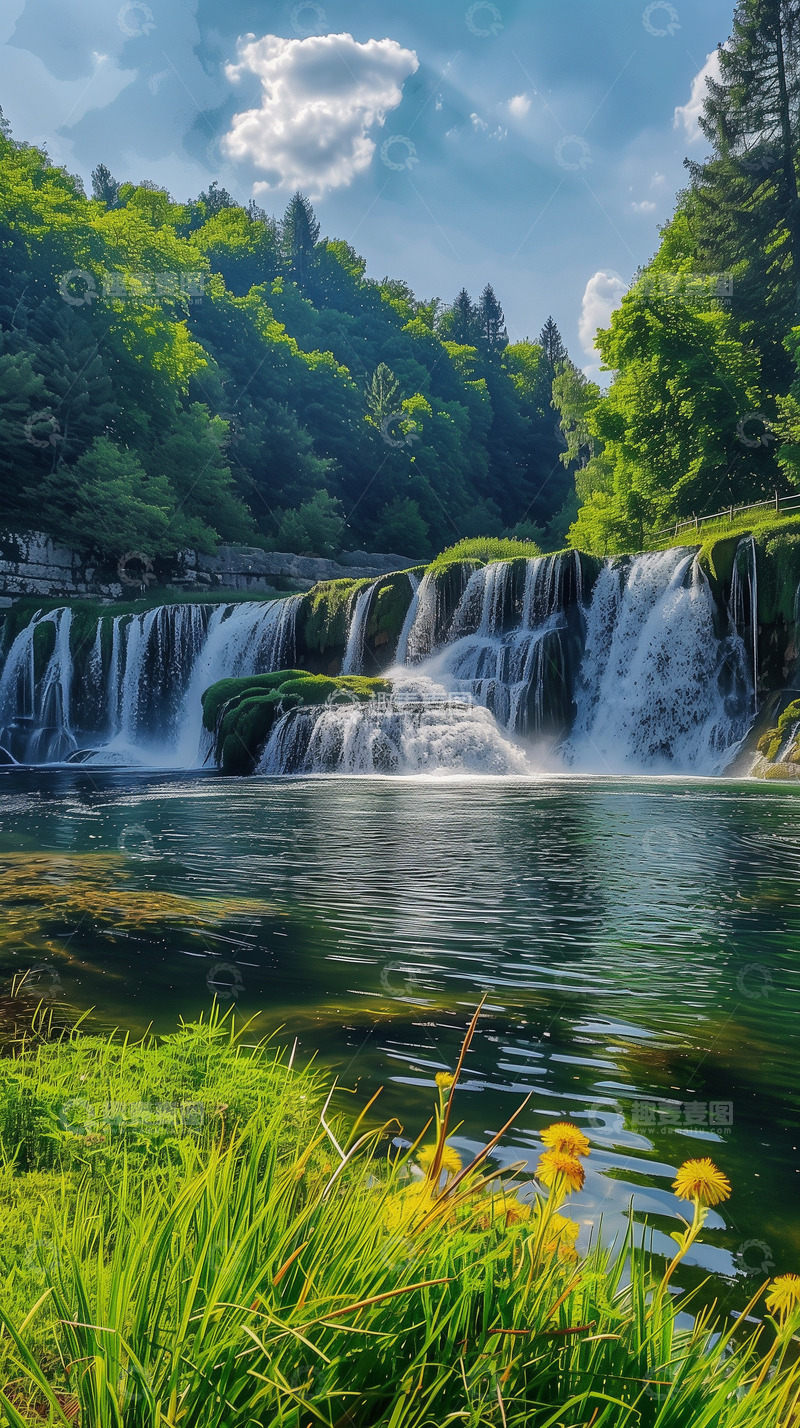 高清大图下载【趣麦麦图】风景旅游瀑布流水