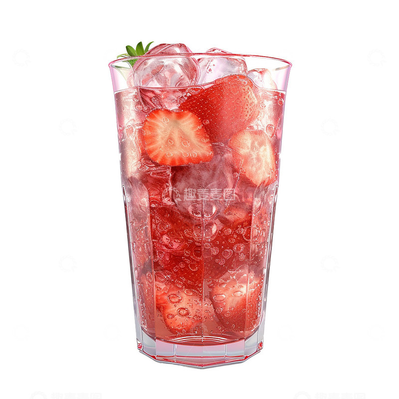 高清大图下载【趣麦麦图】实拍冰镇草莓饮品