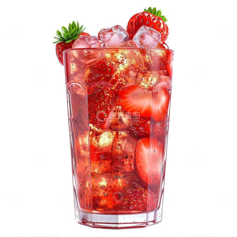 高清大图下载【趣麦麦图】夏日草莓饮品