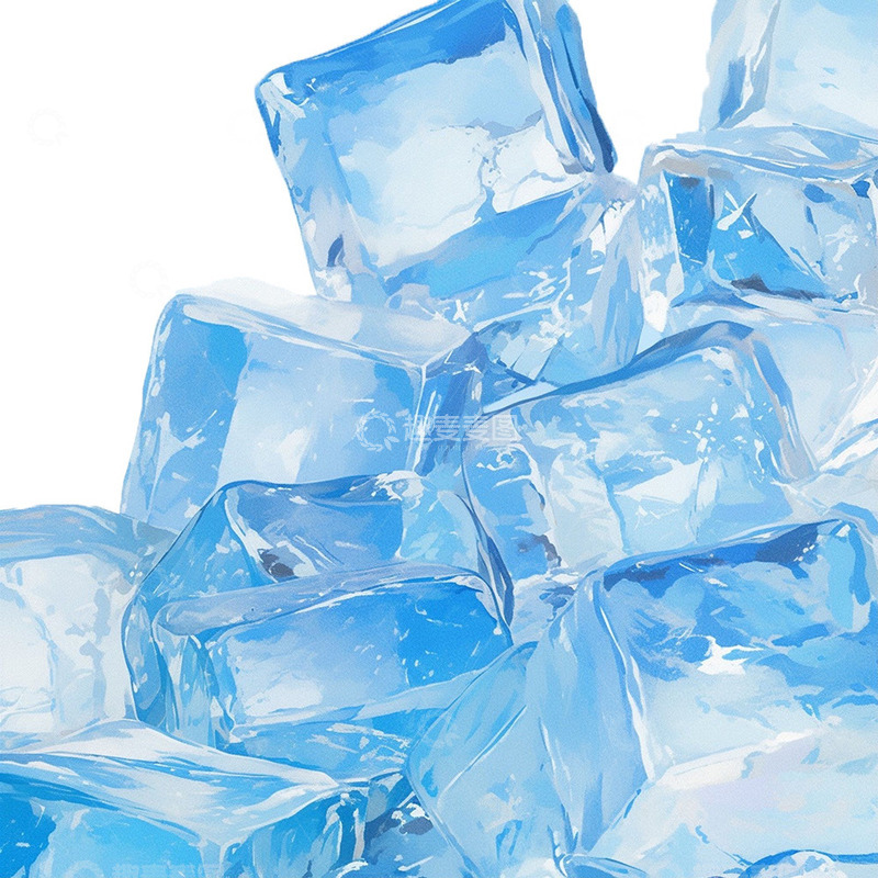 高清大图下载【趣麦麦图】夏天清凉冰块图片