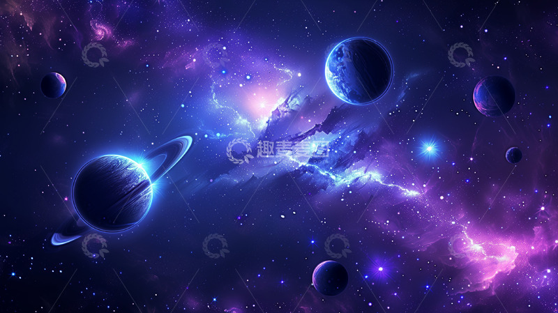 高清大图下载【趣麦麦图】电影宇宙星球科幻背景