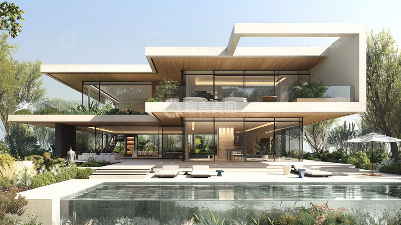 高清大图下载【趣麦麦图】建筑设计游泳池