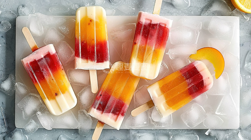 高清大图下载【趣麦麦图】西瓜水果混搭雪糕冰棍甜食