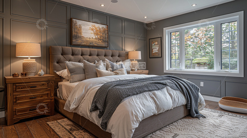 高清大图下载【趣麦麦图】卧室装修酒店大床房