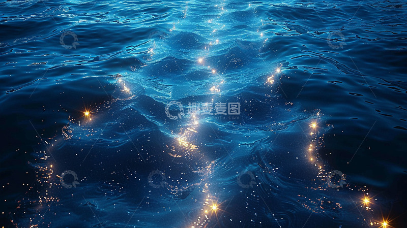 高清大图下载【趣麦麦图】星光四射的海面