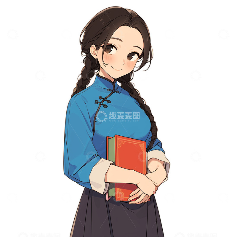 高清大图下载【趣麦麦图】青年节民国女孩