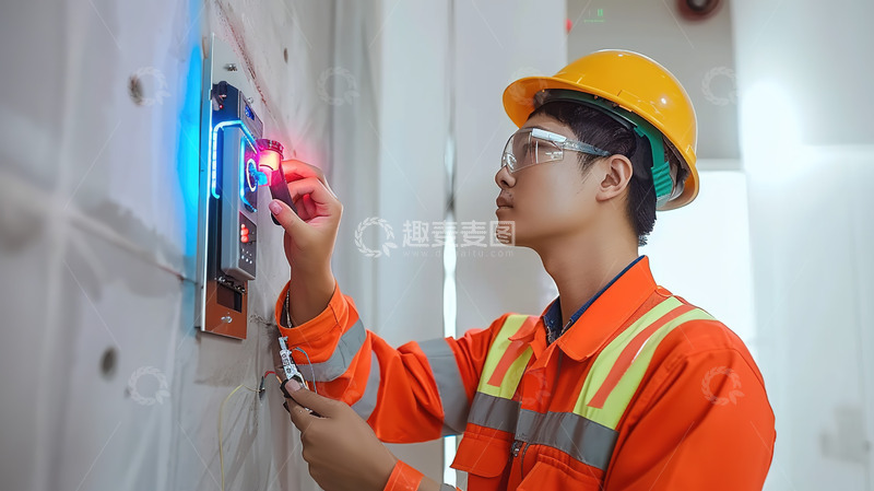 高清大图下载【趣麦麦图】工人检测检查男性人物形象