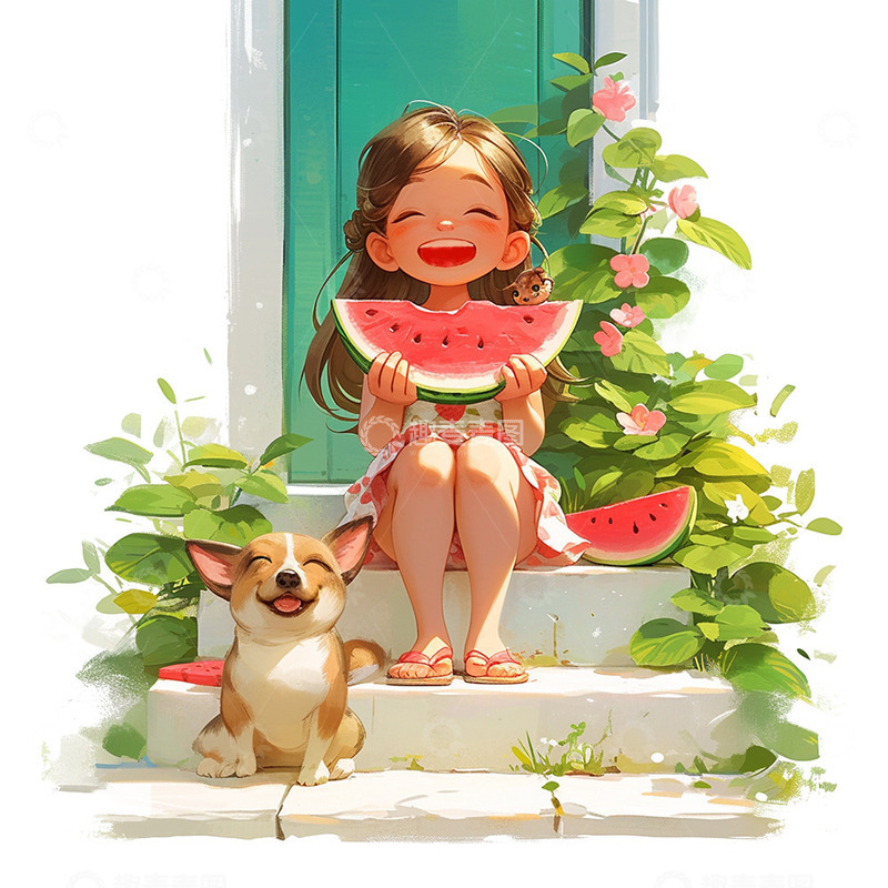 高清大图下载【趣麦麦图】坐在台阶上的女孩