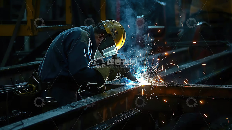 高清大图下载【趣麦麦图】焊接师傅技术人员工作特写镜头