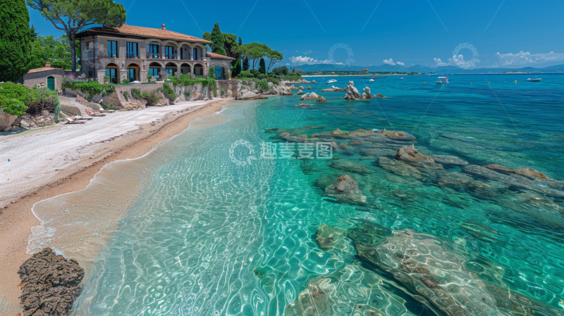 高清大图下载【趣麦麦图】清澈见底的海边