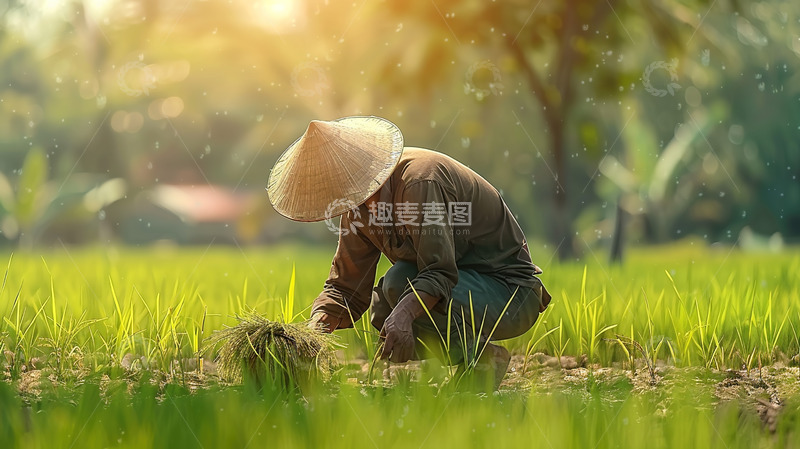 高清大图下载【趣麦麦图】劳动农民农田工作耕种人物