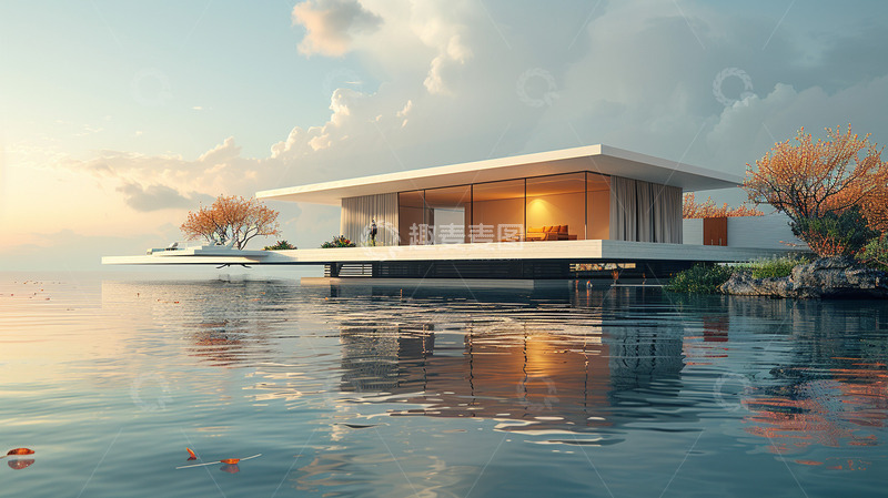 海上的洋房建筑