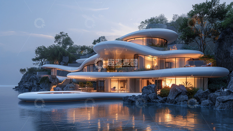 海边的特色建筑设计效果图