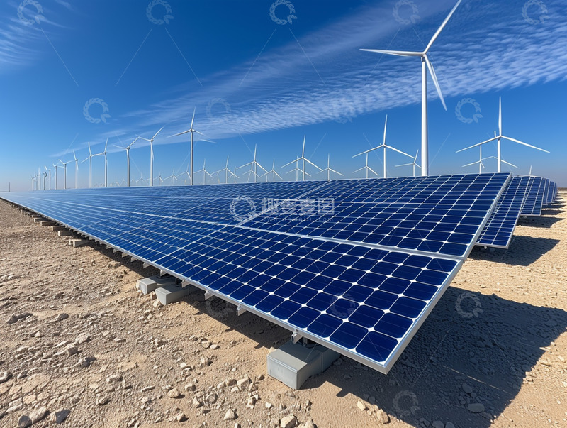 高清大图下载【趣麦麦图】蓝天白云发电设备