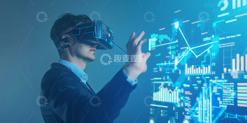 高清大图下载【趣麦麦图】科技互联网蓝色背景图