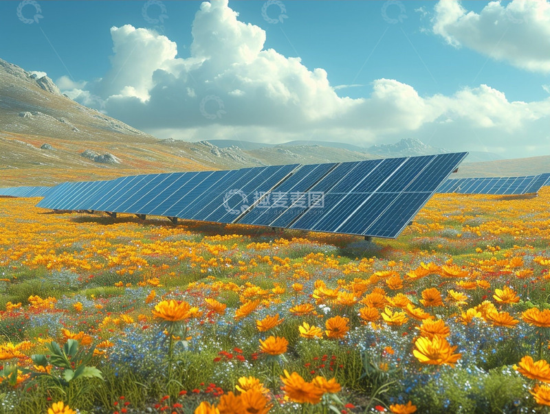 高清大图下载【趣麦麦图】太阳能发电板