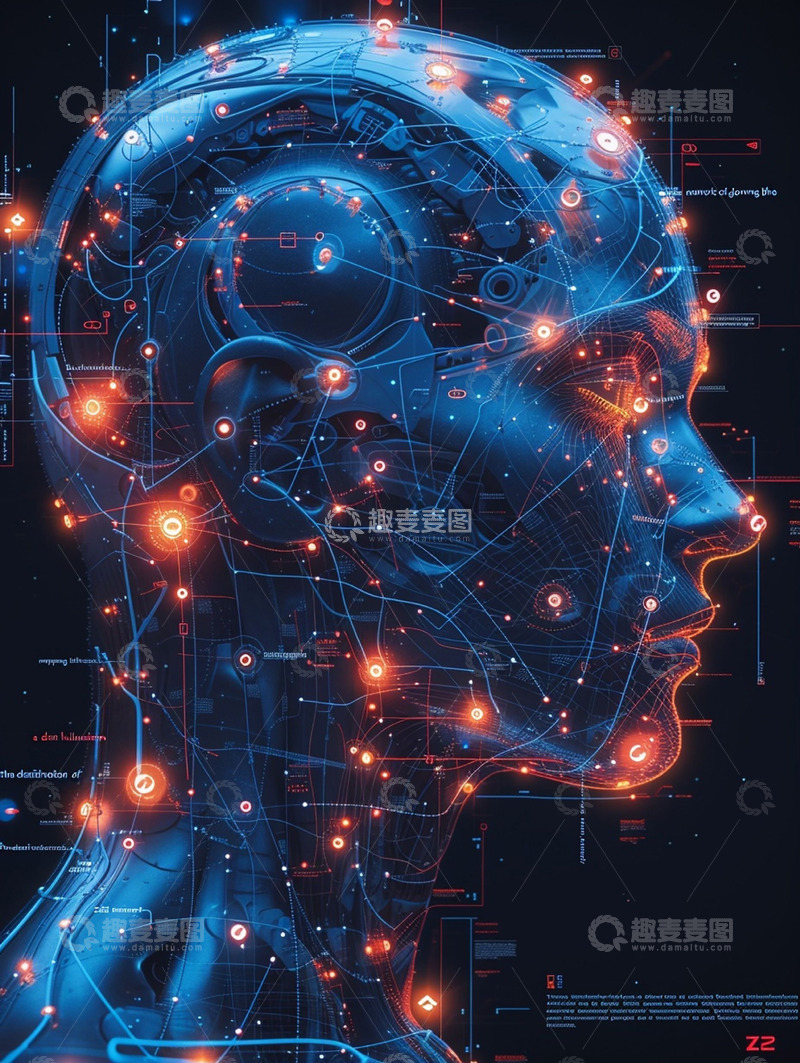 高清大图下载【趣麦麦图】科技互联网机器人背景