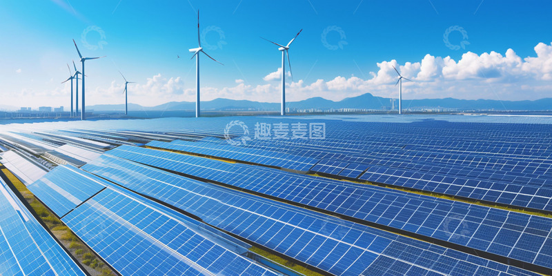 高清大图下载【趣麦麦图】蓝天白云下的发电设备