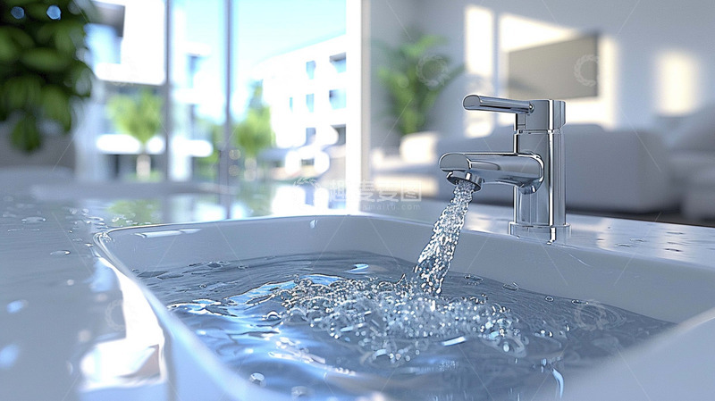 高清大图下载【趣麦麦图】水龙头在流水