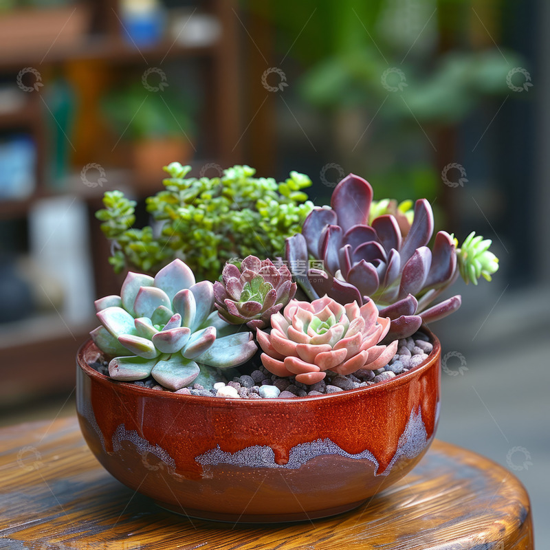 高清大图下载【趣麦麦图】多肉植物组合盆栽