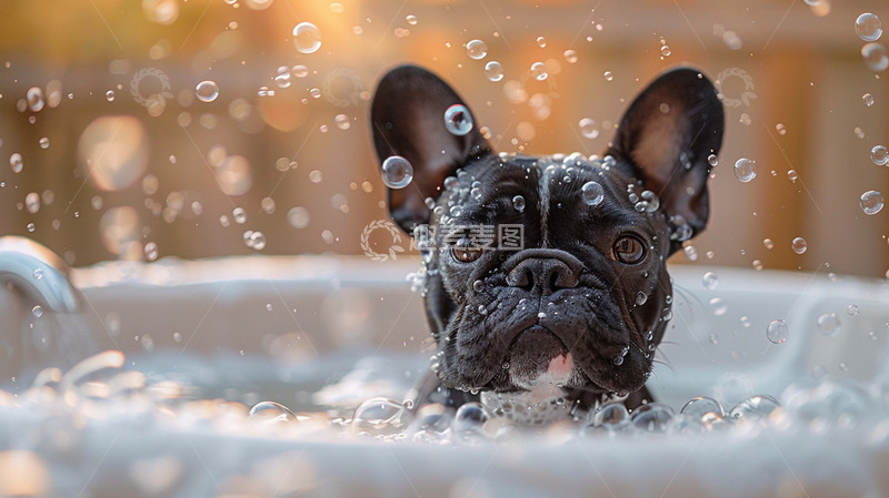 高清大图下载【趣麦麦图】宠物沐浴露洗澡