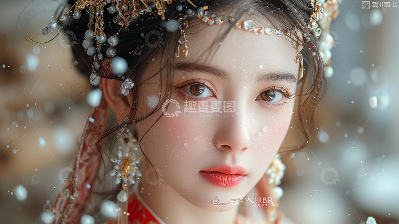 高清大图下载【趣麦麦图】中式服饰中式妆容