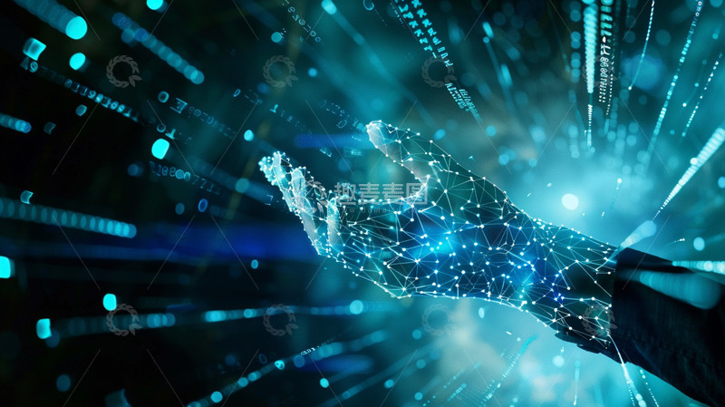 高清大图下载【趣麦麦图】数据机器人手臂