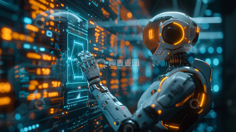高清大图下载【趣麦麦图】智能机器人在工作