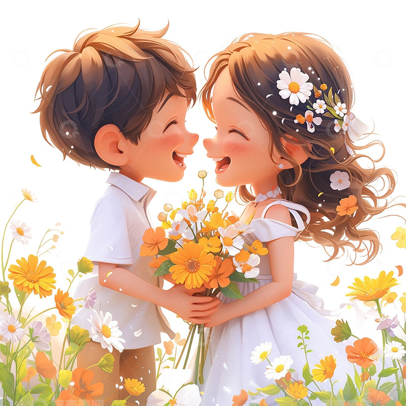 高清大图下载【趣麦麦图】清新浪漫约会情侣