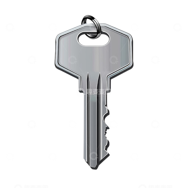 高清大图下载【趣麦麦图】立体金属钥匙图