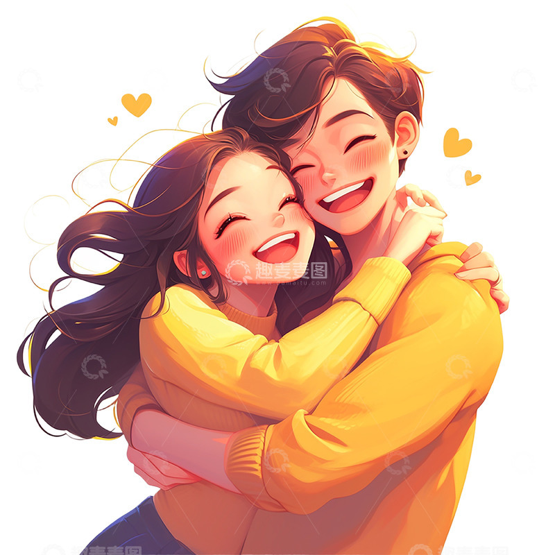 高清大图下载【趣麦麦图】穿黄色情侣衫的人物