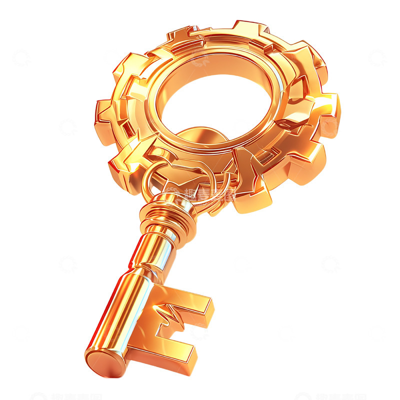 高清大图下载【趣麦麦图】卡通金色钥匙