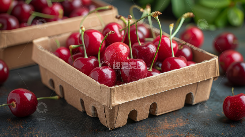 高清大图下载【趣麦麦图】新鲜樱桃丰收
