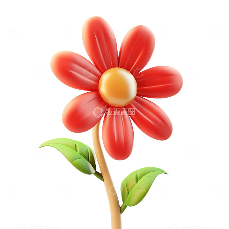 高清大图下载【趣麦麦图】立体红色花朵