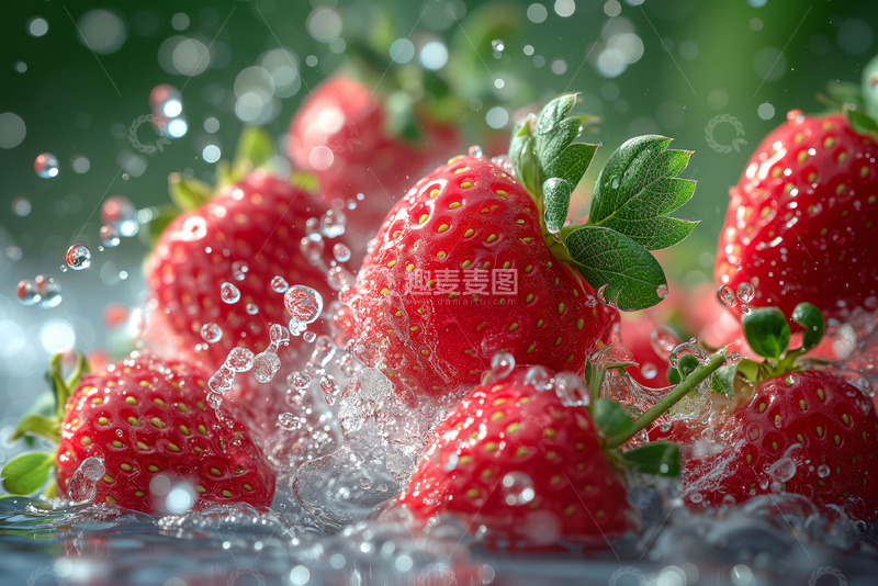 高清大图下载【趣麦麦图】水草莓静物微距拍摄红色