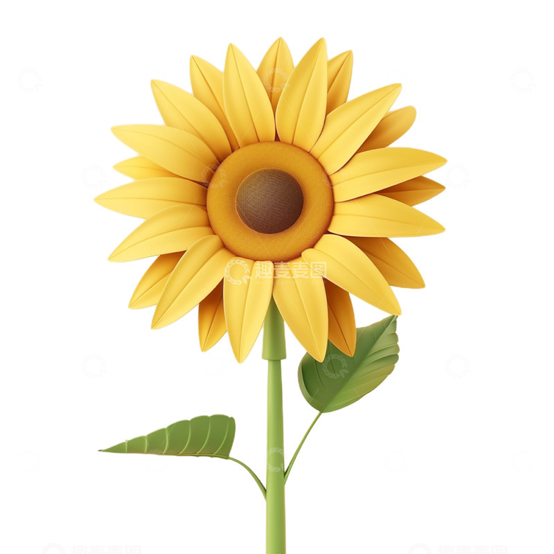 高清大图下载【趣麦麦图】立体黄色向日葵