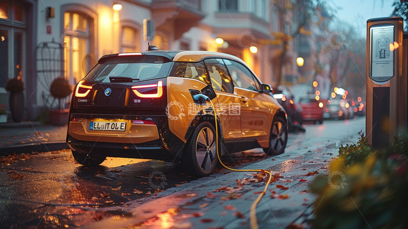 高清大图下载【趣麦麦图】新能源汽车在充电