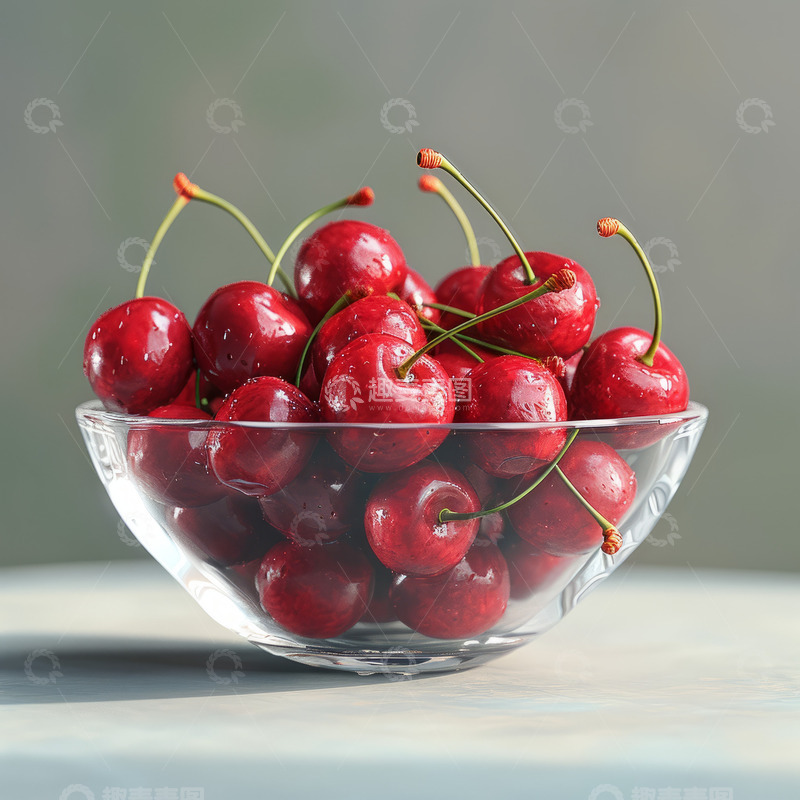 高清大图下载【趣麦麦图】一碗红樱桃摄影