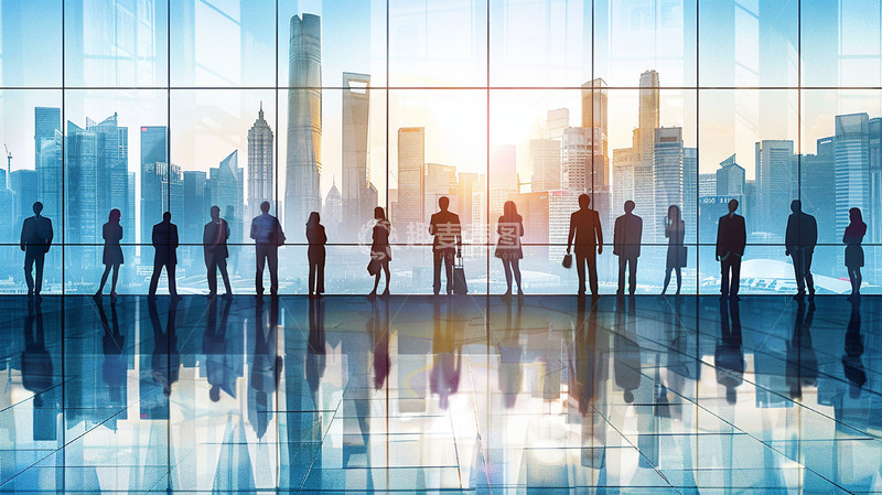 高清大图下载【趣麦麦图】商务科技建筑阳光人物场景壁纸