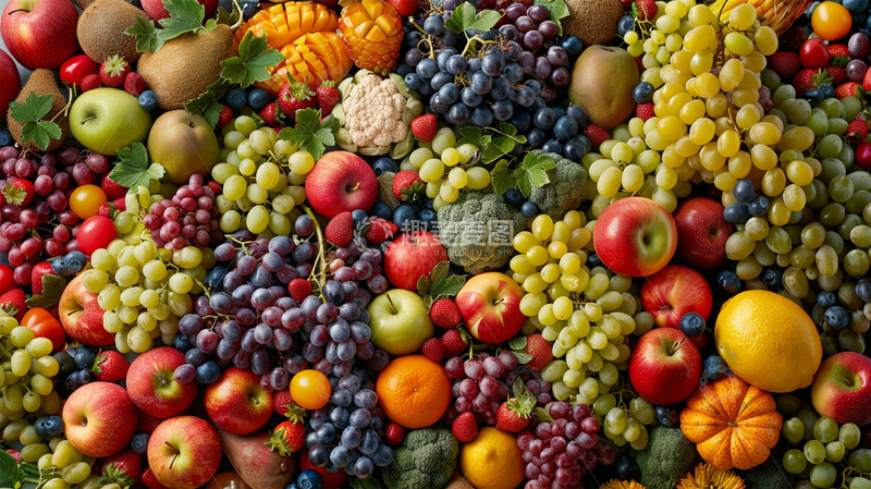 高清大图下载【趣麦麦图】水果美食蔬菜葡萄苹果场景壁纸