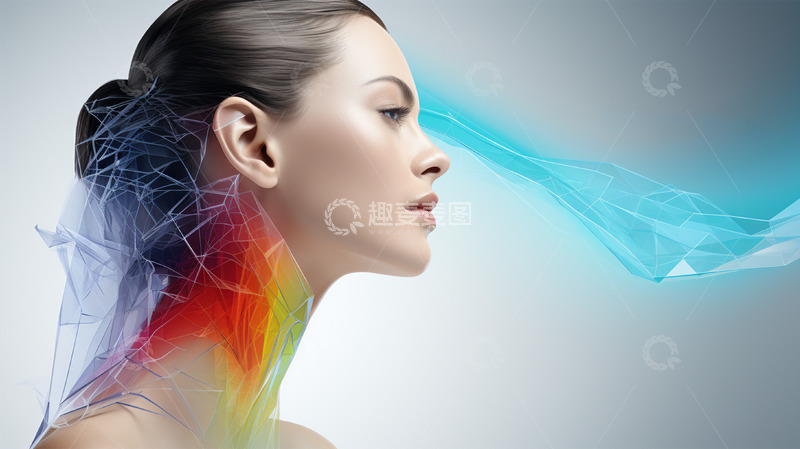 高清大图下载【趣麦麦图】人物美女科技简洁壁纸背景